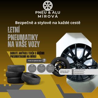 🌞 Letní jízda začíná s novými pneumatikami! 🌞 🔧 Bezpečně a stylově na každé cestě! 🚗💨 Letní pneumatiky pro vaše vozy –...